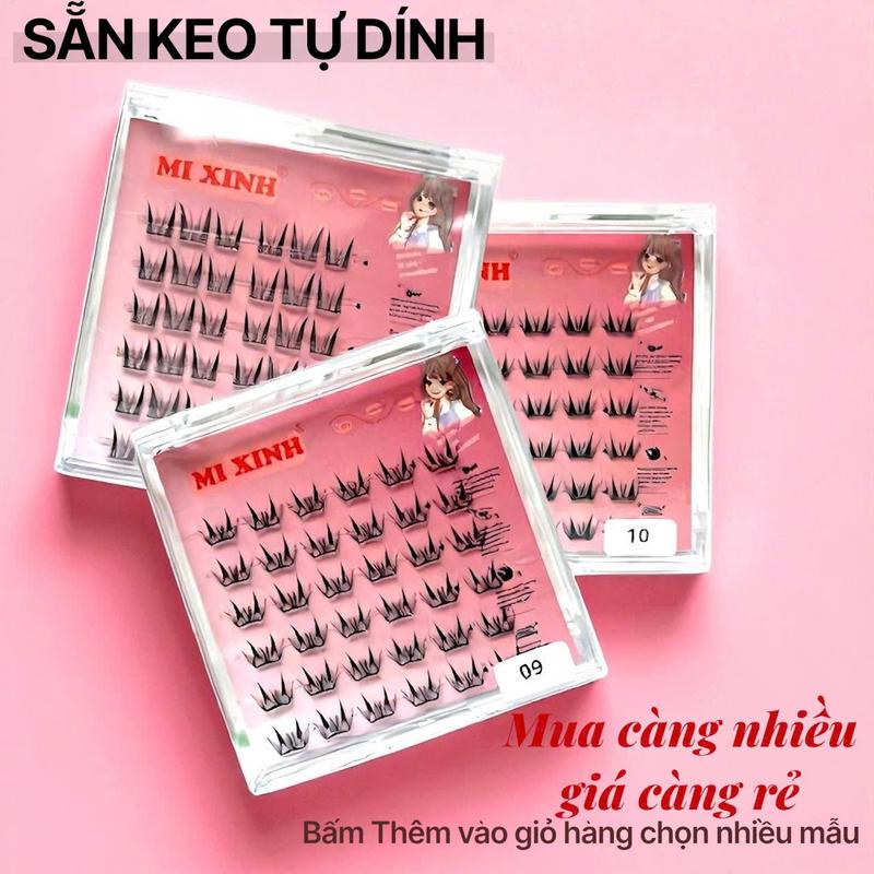 DEAL HỜI 4 hộp mi tặng NHÍP + KEO 6 hộp tặng Kẹp mi 7 hộp 99k Tặng Kẹp Mi Mi Xinh - Lông Mi Giả Sẵn Keo Siêu Chắc Dính Tặng Nhíp & Keo Chất Lượng Cao Dùng Nhiều Lần Tiết Kiệm Thời Gian