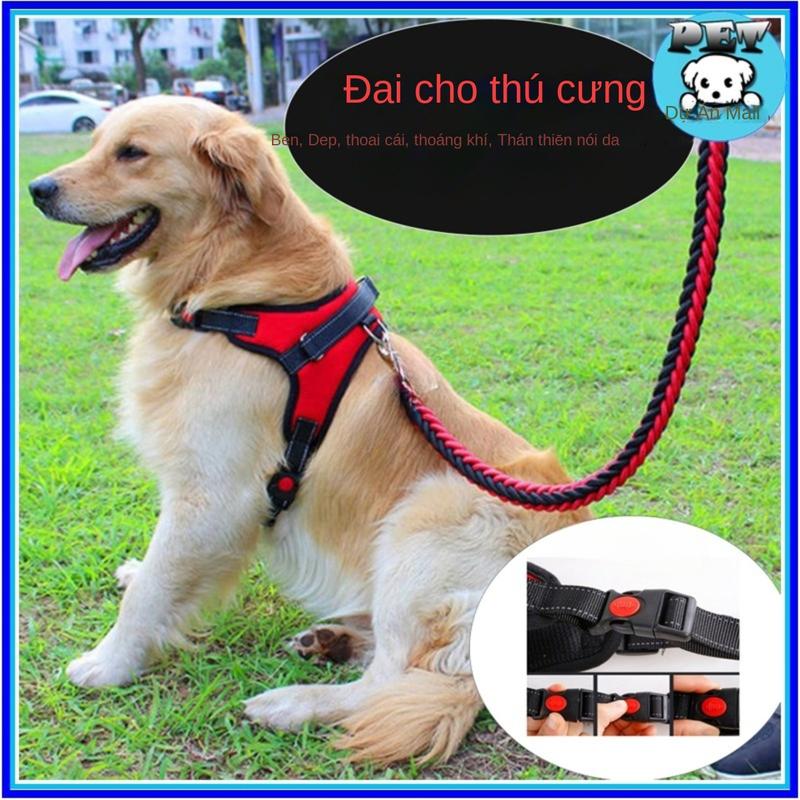 Dây dắt chó , yếm dắt chó đi dạo có đệm lưng chống giật 4 màu sắc,Dây xích chó có thể điều chỉnh Mềm phản quang Vest khai thác cho trung bình đến lớn Dog Pet khai thác, không kèm dây xích chó