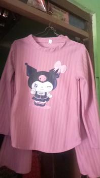 Product Review of Baju Anak Oneset Celana Cutbray Knit Hornet Dtf Kuromi Untuk Anak Usia 2 Sampai 12 Tahun - One Set Luna from 👻**👻 0