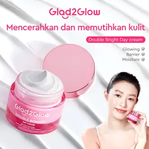 [dilanjaniyar] Glad2Glow Double Bright Day Cream Niacinamide Essence glowing moisturizer BB cream sensitif barrier brightening smooth waterproof tone up Menjaga kelembapan kulit Panthenol
