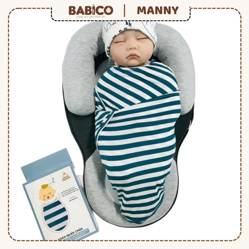  Quấn chũn Manny cho bé ngủ ngon - Khăn quấn bé sơ sinh cao cấp 