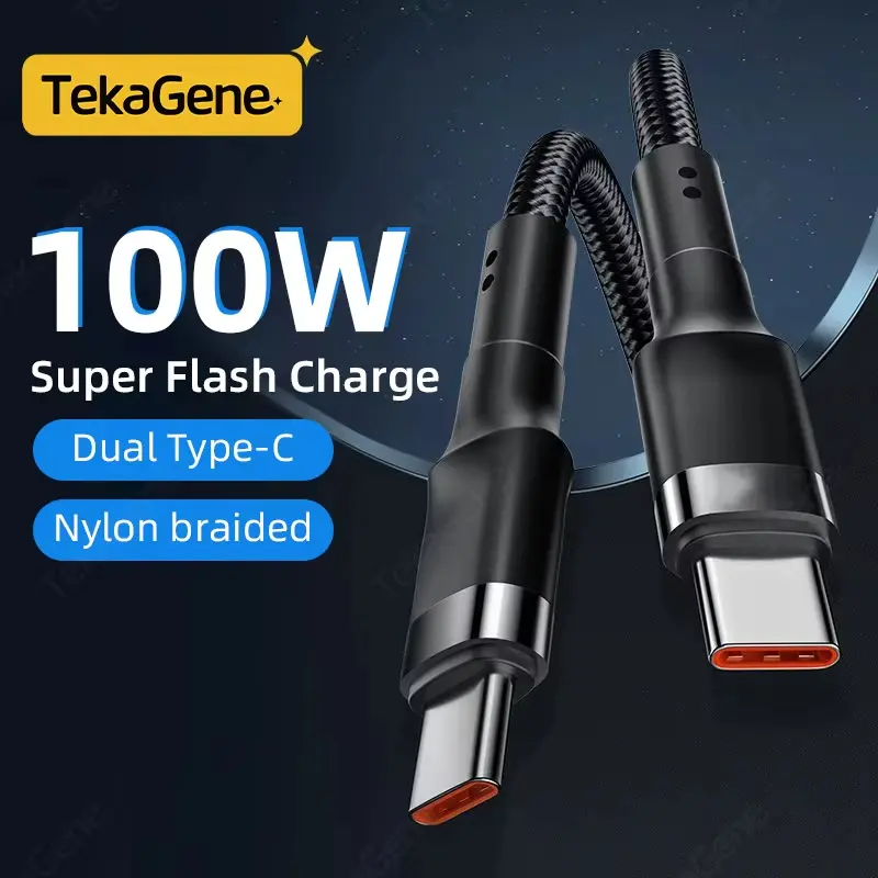 Cáp USB C Sang Type C, 100W, Dây Sạc Siêu Nhanh PD, Tương Thích Với Samsung S24 S23, Xiaomi Và iPhone 15 Plus, Dây Pro Và Max, Dây Sạc Nhanh Phụ Kiện