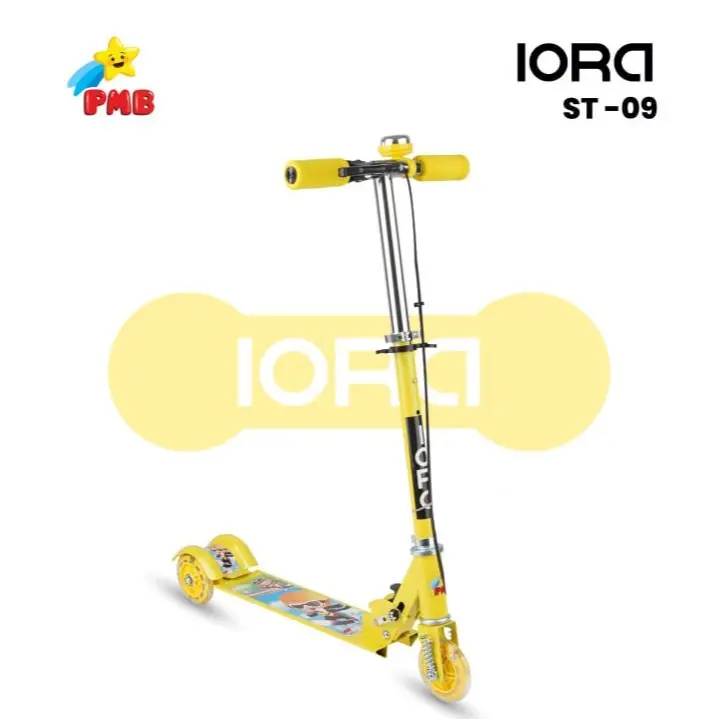 Skuter Besi Anak PMB IORA ST09 Skuter Besi Rem Tangan Roda Lampu