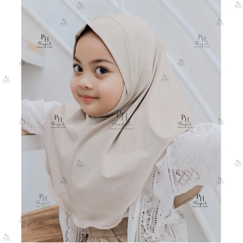 Hijab Malay Dagu Anak 0-4th / Jilbab Anak Dagu Malaysia Jersey / Bergo Anak Dagu Malay 0