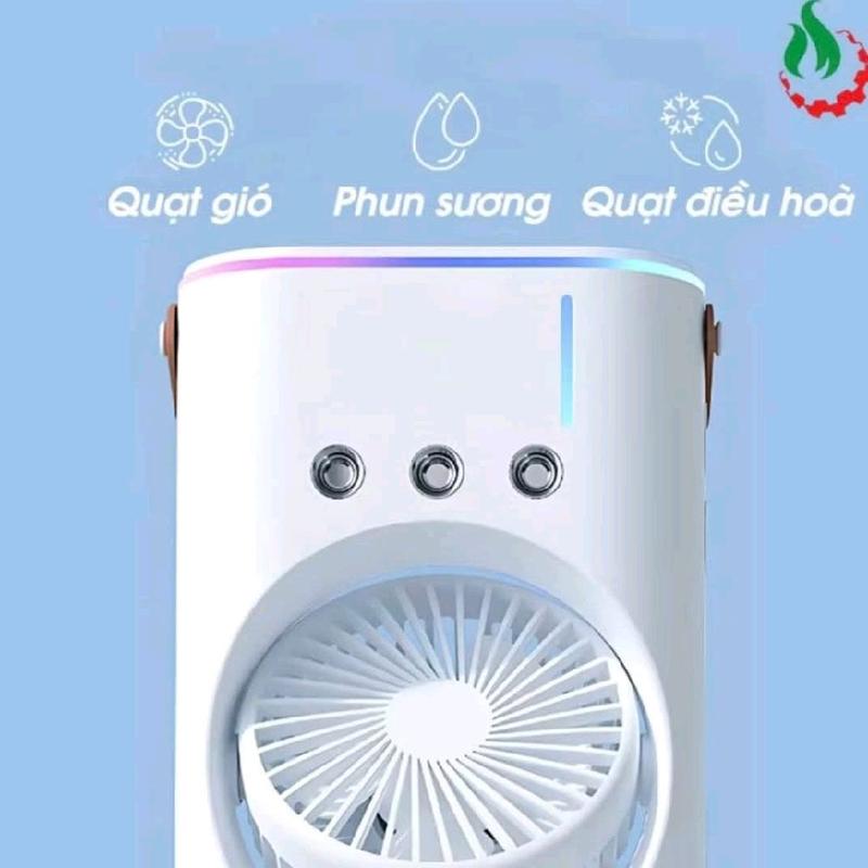 Quạt phun sương 2 tầng tích điện chính hãng mẫu mới có điều khiển, điều hòa hơi nước mini 6