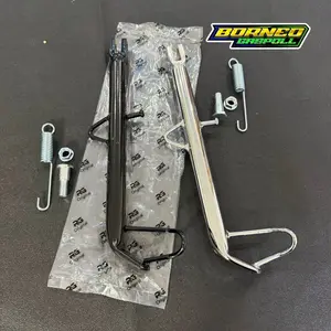 STANDAR SAMPING CHROME  HITAM BESI TEBAL RING 18 PANJANG 30CM UNTUK MOTOR RX KING NINJA R RR RXK  KLX SCORPIO VIXION GL BYSON JUPITER MX KING CB150R CBR 150 DLL