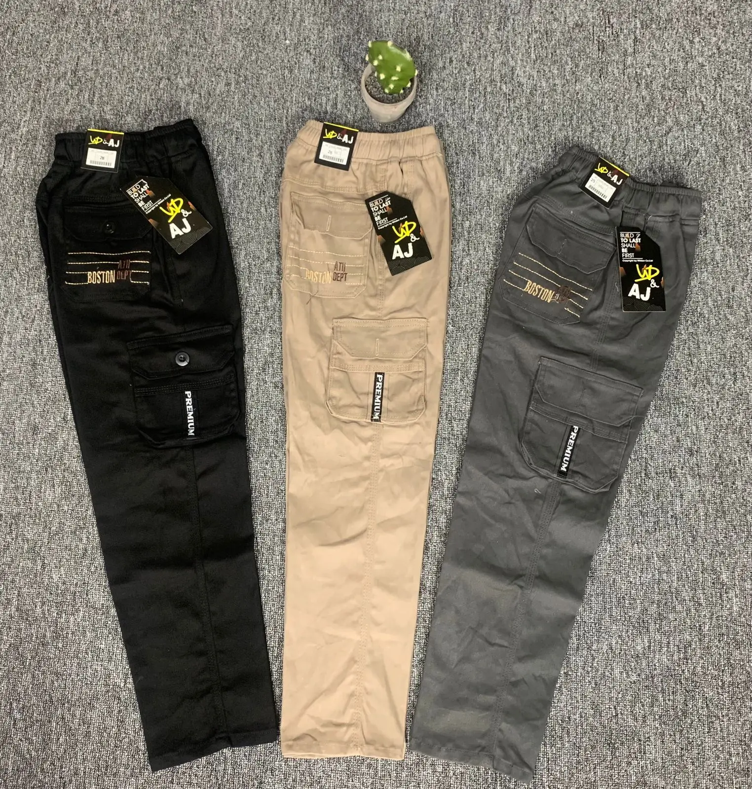 Celana Panjang Anak Laki-Laki, Celana Cargo Anak,Umur 7-12 Tahun, Bahan Katun Combed Pinggang Karet Fashion Motif