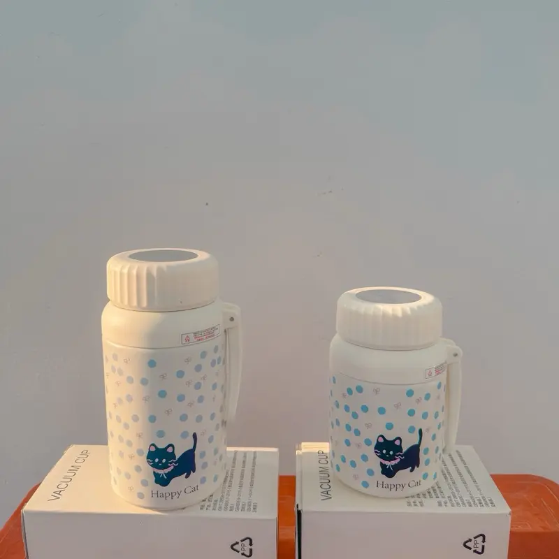 Bình Giữ Nhiệt Cao Cấp Hoạ Tiết mèo 800ml đến 1000ml Inox 316