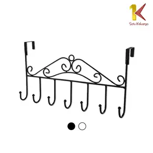[COD] SK C789 Gantungan Baju Belakang Pintu Multifungsi Tanpa Paku 7 Hook Steel Clothes Hanger