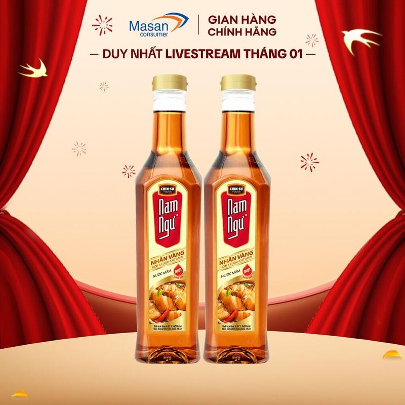  Combo 2 Nước Mắm Nam Ngư Nhãn Vàng Chai 650ml 