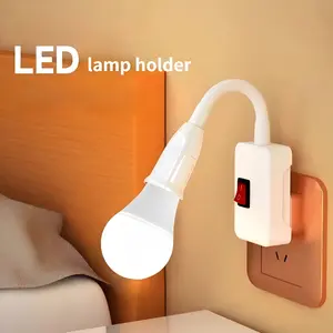 E27 360° Rotary Bendable Equal Seat With Switch Cocok Jadi Lampu Belajar Lampu Tidur/fiting lampu fleksibel