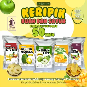 Batu Chocolate - Keripik Buah Dan Sayur Kemasan Mini Pack 50 Gram | Keripik Apel Nangka