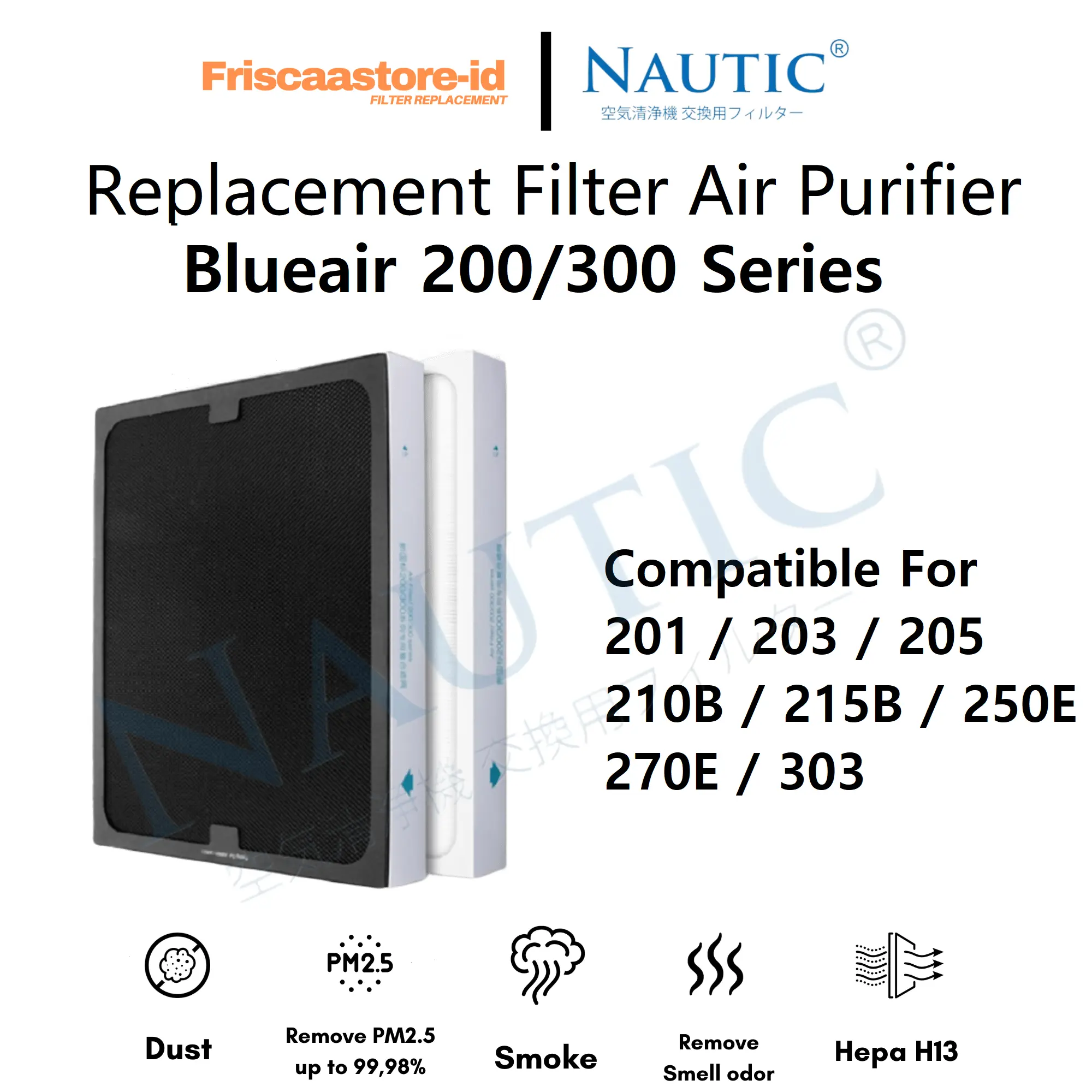 Hepa Air Filter blueair filter seri 200/300 carbon filter blue air OEM