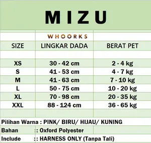 [WHOORKS] MIZU Rompi Jaket Pelampung Renang Penyelamat Anjing Hewan Life Vest Harness