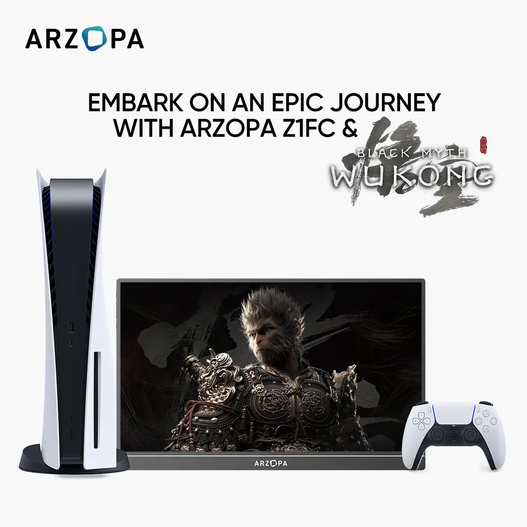 ARZOPA Z1RC 16.0 " Màn hình Cầm Tay, , Màn hình IPS，2.5K 2560x1600 QHD, 123% sRGB, Có Chân Đế Tích Hợp, USB-C, HDMI, Chăm Sóc Mắt, Màn hình Thứ Hai Bên Ngoài, Tương Thích Với Máy Tính Xách Tay Mac, Điện Thoại, PS4/5, Xbox, Switch | BigBuy360 - bigbuy360.vn