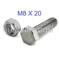 Gambar BAUT MUR HEX STAINLESS STEEL 304 M8 X 20 dari Toko Aneka Guna Tangerang Kota Tangerang 1 Tokopedia