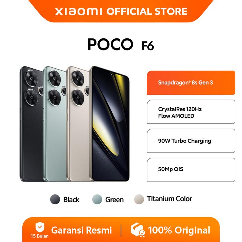 [ROBI BOIS APPROVED] POCO F6 (8/256GB) (12/512GB) | Snapdragon 8s Gen 3 | LiquidCool Technology 4.0 IceLoop | Layar Amoled CrystalRes [Official Store] 0