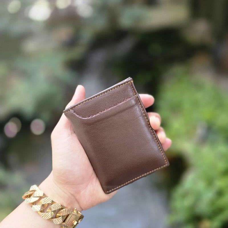 Ví mini DA BÒ ví đựng thẻ nam nữ thời trang công sở nam nữ đều dùng được nhỏ gọn tiện lợi đựng vừa giấy tờ mới kích thước chỉ 8.5*10.5