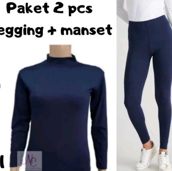 PAKET 2 PCS STELAN MANSET LENGAN PANJANG KRAH TINGGI KAOS MANSET KT 3