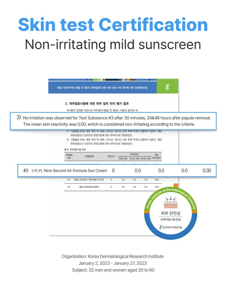 Product Introduction of [LYLYL] 9 Second Air Formula Sunscreen (50ml/10ml) Sun Protection 17