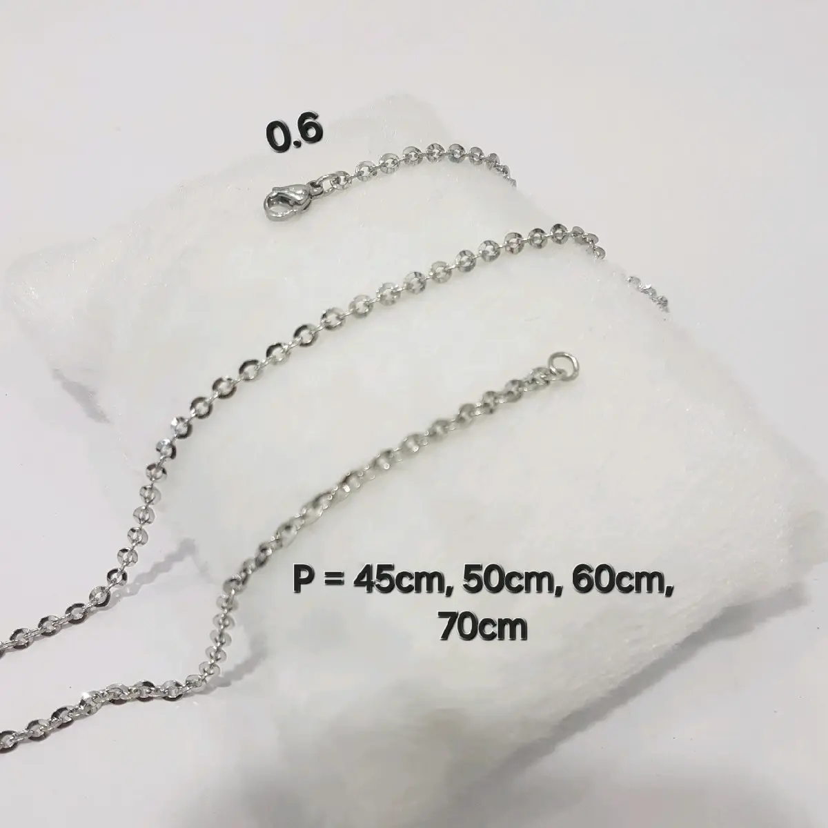 Kalung Titanium premium nuri kaca 0.6 putih