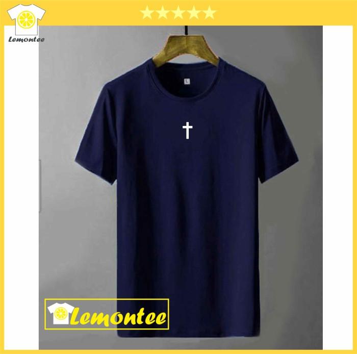 Spesial Kaos Rohani Kristen Katolik Salib 2 White Kaos Distro Pria Wanita 2