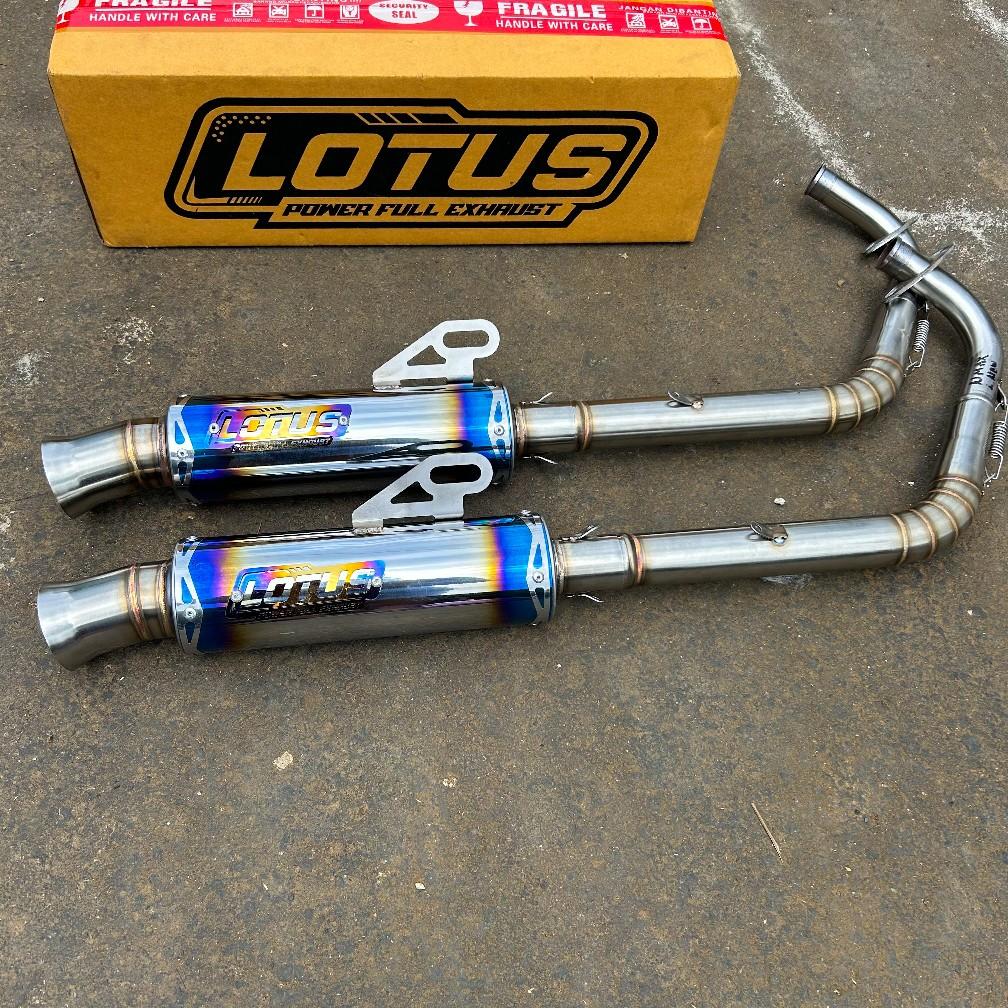 Knalpot Salemba Ceklis jungstayle Original LOTUS power full exhaust PNP untuk Aerox NEW/OLD, VARIO 125/150 LED NEW, NMAX NEW/OLD, BEAT, MIO SERIES Motorcycle