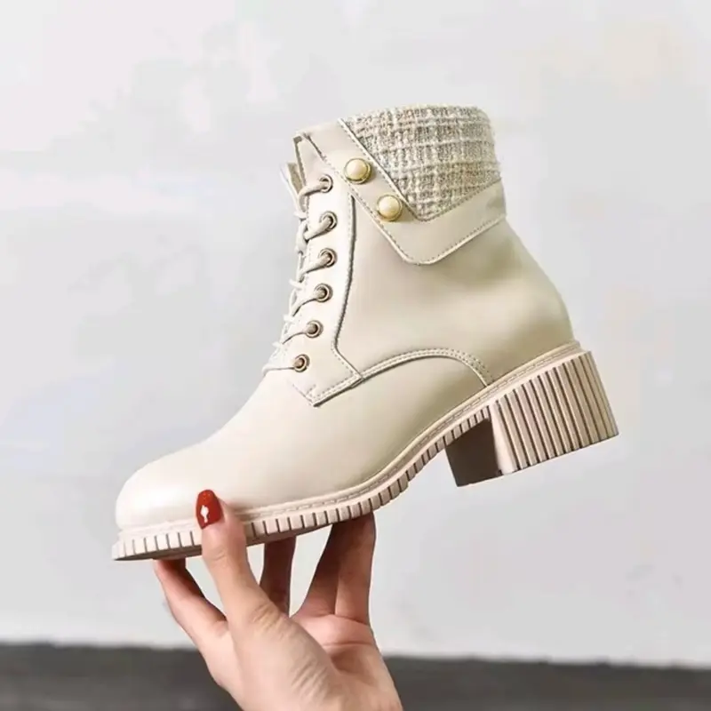 SEPATU SNEAKER KULIT BOOTS WANITA S10 1