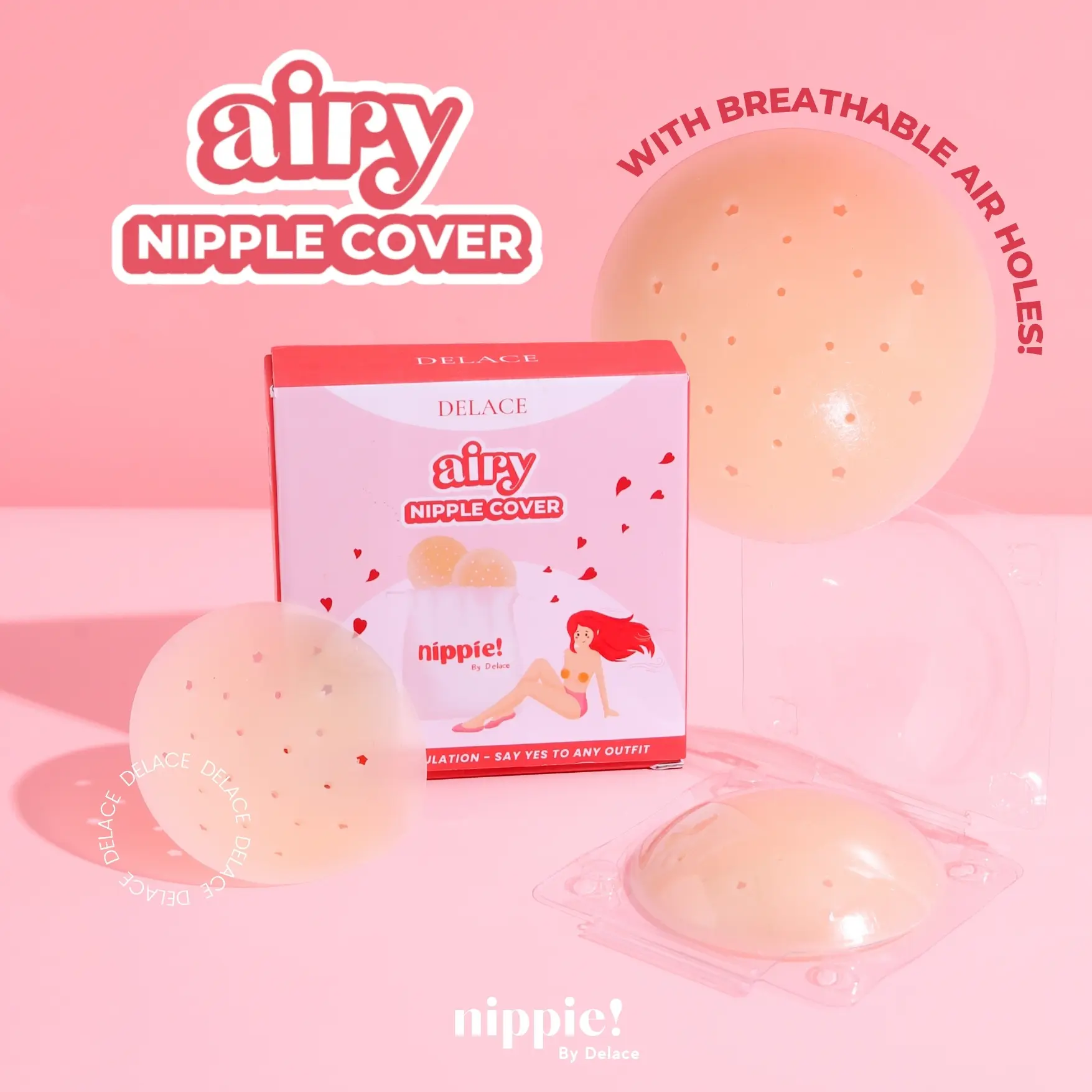 NIPPIE AIRY NIPPLE COVER Delace Breathable Nipple Pad