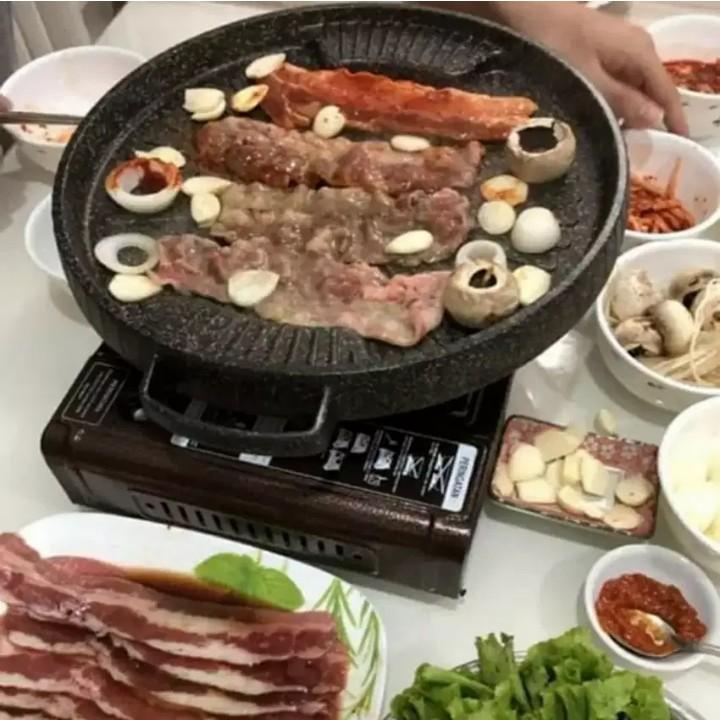 Suggo Bulgogi Grill Pan 32Cm Alat Panggang Korea Anti Lengket Panci Wajan Pemanggang 1