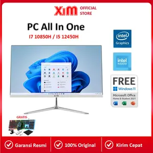 【Xim PC】Komputer PC All-in-One i7-10850H I5-12450H Terbaru FHD Super Tipis Intel Core Untuk Rumah, Belajar, Kantor, Gaming dan Hiburan