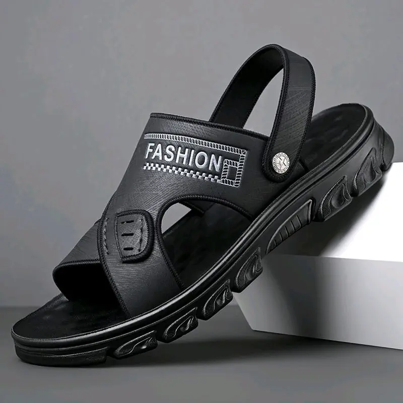 Sandal Original Selop Pria Slip On Nyaman Kuat Empuk Hitam Coklat Cowok Kasual Sendal Laki-laki Kasual 8