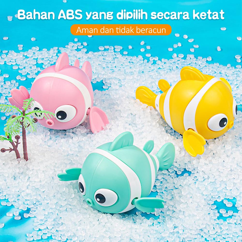 BAMBINO Mainan Mandi Ikan Badut Anak Bayi Baby Bath Toys Lucu mainan  tiduran mainan  mandi tempat santai bayi yang ada mainannya mainan  stimulasi mainan bayi bunyi dan bergerak