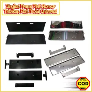 A3 RACING PRODUCT Tatakan Plat Nomor Mobil Bingkai Frame Dudukan Plat Nomor Mobil Model Slip Pejabat Hitam Stainless Kualitas Terjamin Bingkaiframe Bingkaiplatnomor Mobil Car Motorcycle