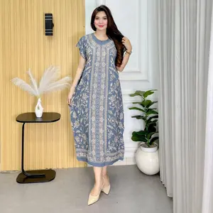 Daster Lowo Motif Wonogiri Jumbo Bahan Rayon Adem Busui Friendly Nyaman LD 130 cm - Malikaa Fashion