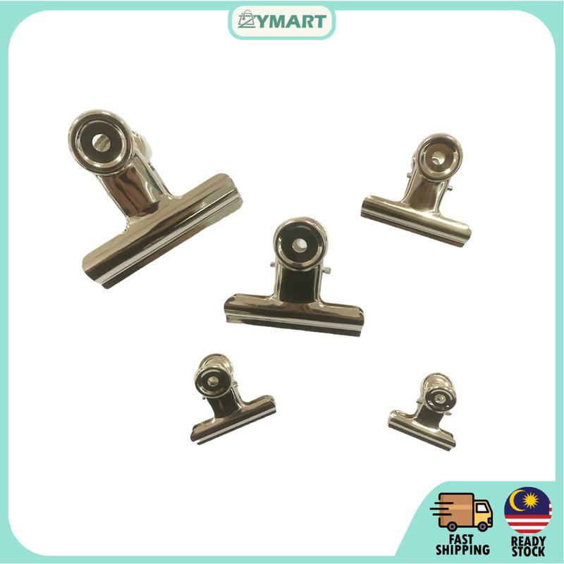 Folder Clips Round Spring Bulldog Round Spring Steel Clip Metal Paper Clips (31mm/38mm/50mm/63mm ...