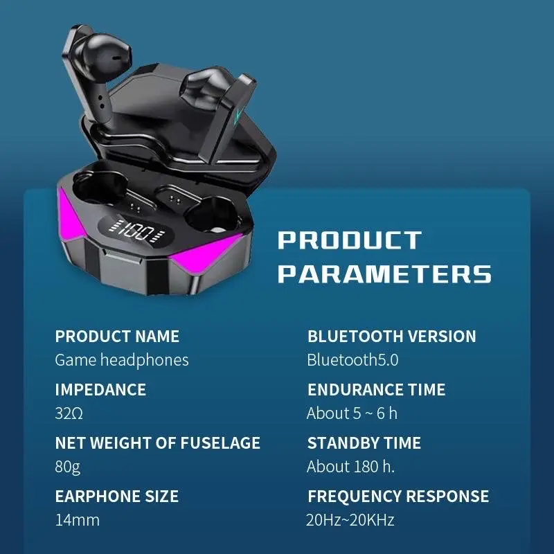 【COD】TWS Gaming T23 (X15) Gaming No Delay Noice Cancelling Earphone Bluetooth Wireless 6