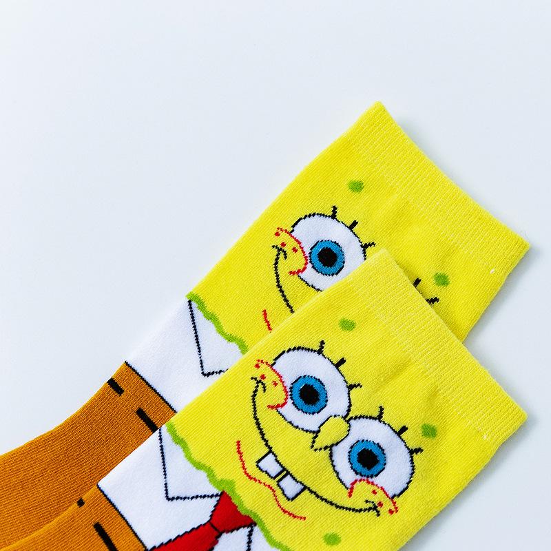 Product Introduction of Owen 5 SpongeBob SquarePants Octopus Big Star Co-branded Trendy Socks Skateboard Casual Socks Basketball Socks Medium Cylinder Menswear Lingerie 1