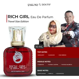 LIVE DOKTIF X HOTMAN PARIS Parfume Rich Girl By Hotman Paris ( For Women ) TRAVEL SIZE 30 ML   Wanita Red