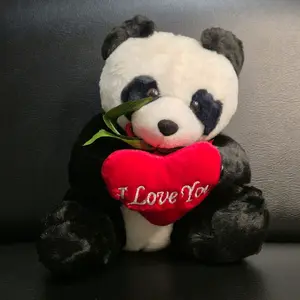 Boneka Panda i love you size 24cm