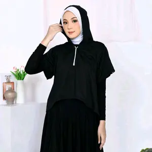 Hijab Syari Hoodie Rompi Sporty Vest Muslim Olahraga Wanita Terbaru