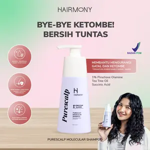 Hairmony Purescalp Molecular Shampoo 250ml - anti ketombe anti dandruff, mengurangi gatal dan membersihkan kulit kepala dan rambut dengan piroctone olamine