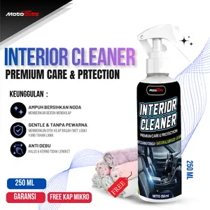 Pembersih Interior Mobil 250 ml FREE LAP Cairan Pembersih Interior Mobil Premium Interior Cleaner Spray Pembersih Plafon Jok Kain Kulit Dashboard Mobil Garansi 250 ML