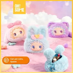 OHSOME[Online Exclusive] Lovely Emma Rourou  Earphone Case Fluffy Plush Dumpling Series Blind Box (1/8) - Boneka Gacha Set Koleksi Emma Mystery Box