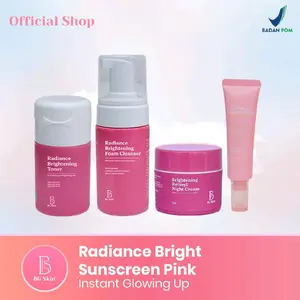 BG SKIN PAKET RADIANCE BRIGHTENING KULIT NORMAL Memudarkan FLEK MENCERAHKAN KUSAM KERING BERMINYAK Niacinamide