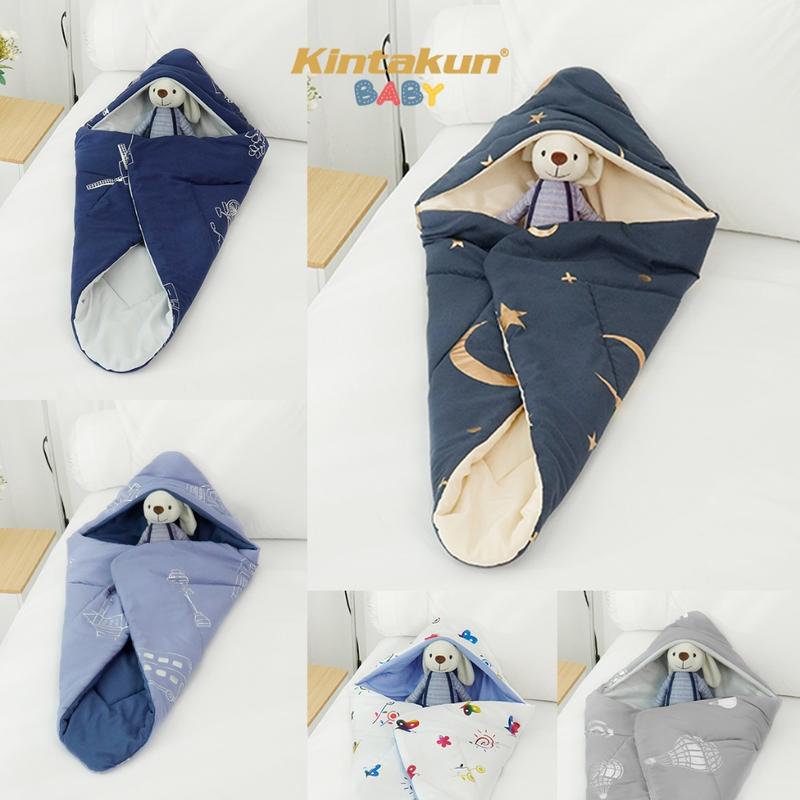[BEST SELLER] KINTAKUN BABY Selimut Bayi Topi Lembut Tebal Baby Hoodie Blanket 75 x 75 cm 1