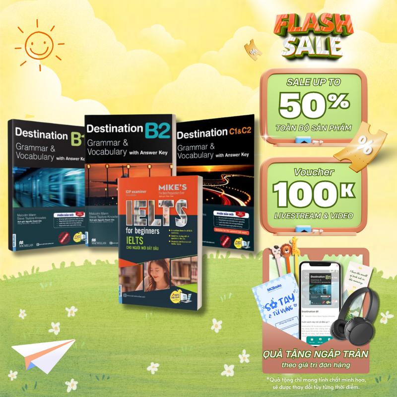  Sách - Combo Destination B1 & B2 Grammar and Vocabulary + Ielts Cho Người Mới Bắt Đầu  lẻ  combo tùy chọn  Mcbooks 