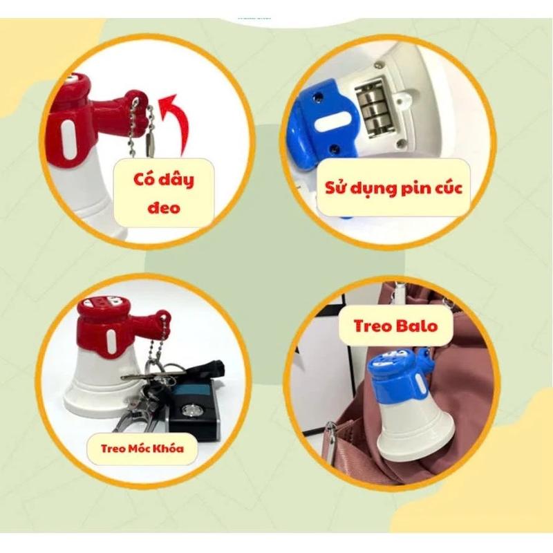 Móc khóa loa phóng thanh kèm pin ghi âm phát nhạc đồ chơi vui nhộn làm quà tặng 10