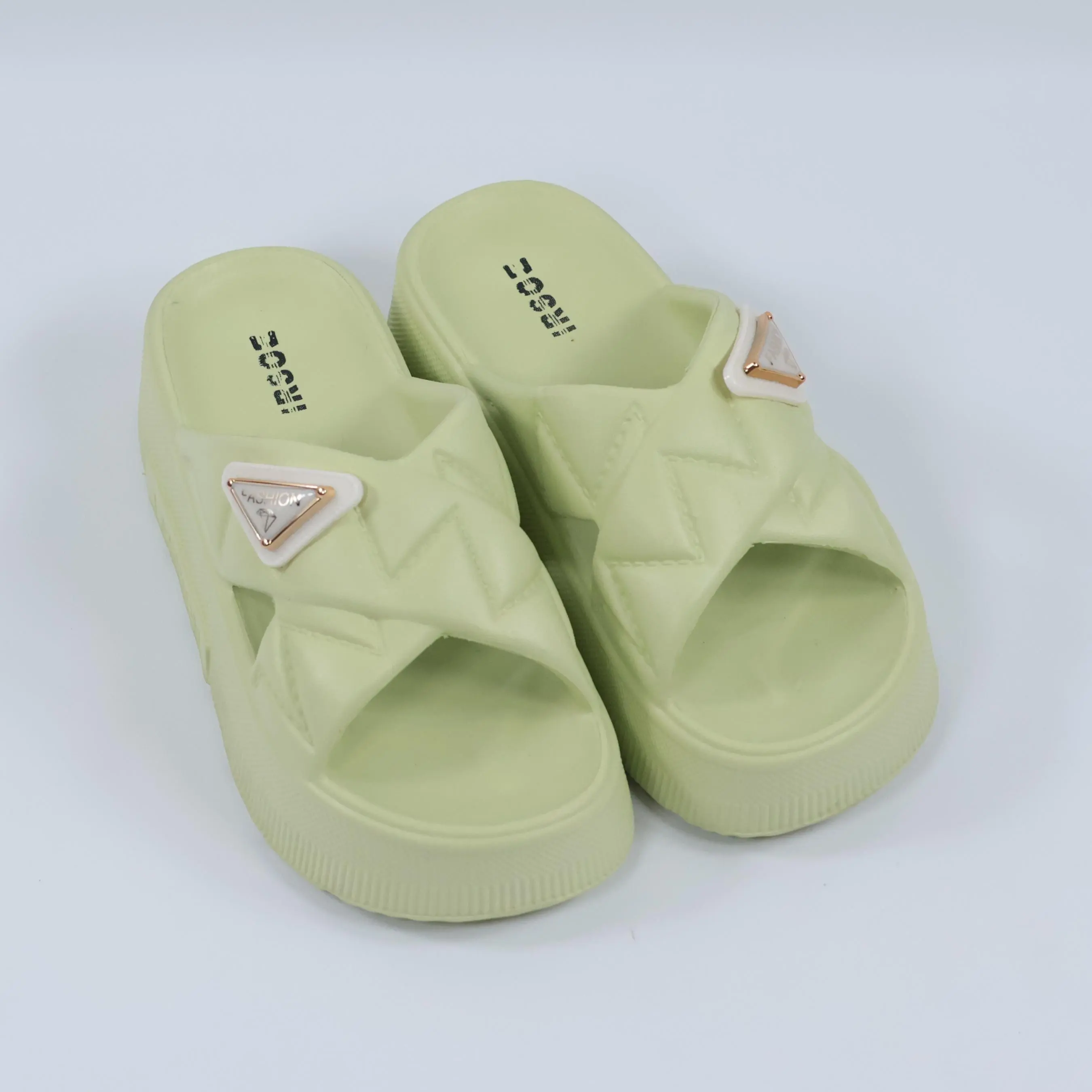 Sandal wanita Karet Eva Selop Wedges Kepang Irsoe Eva Rubber