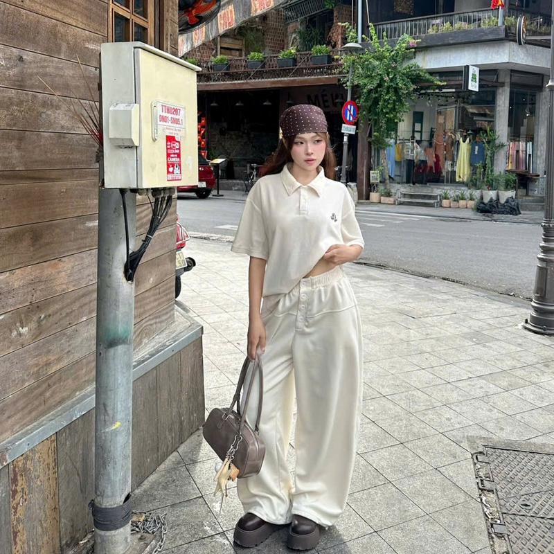 AB HOUSE - Quần Nỉ 2 da lưng chun nhiều nút thời trang nam nữ